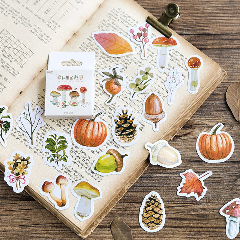 Retro Autumn Sticker Set (45pcs)
