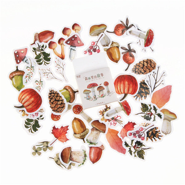 Retro Autumn Sticker Set (45pcs)