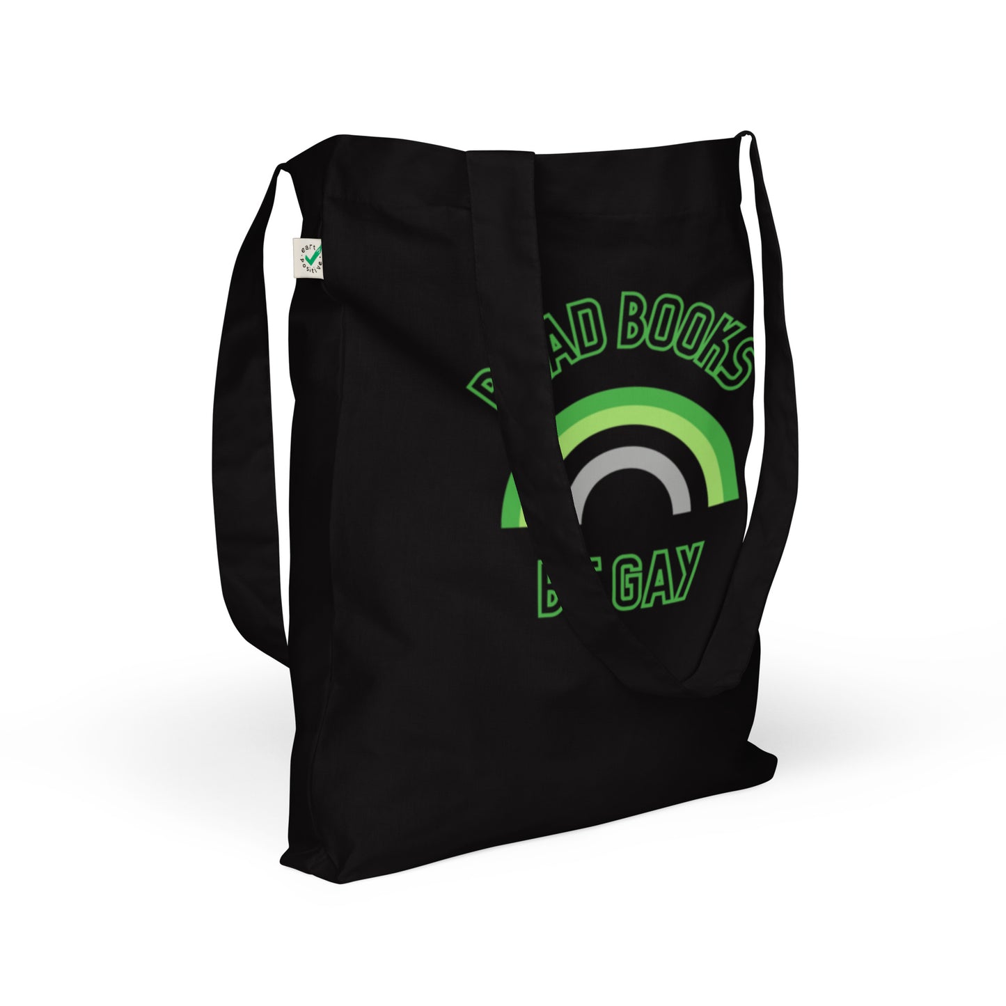 Read Books Be Gay (Aromantic Colors) Organic Fashion Tote Bag