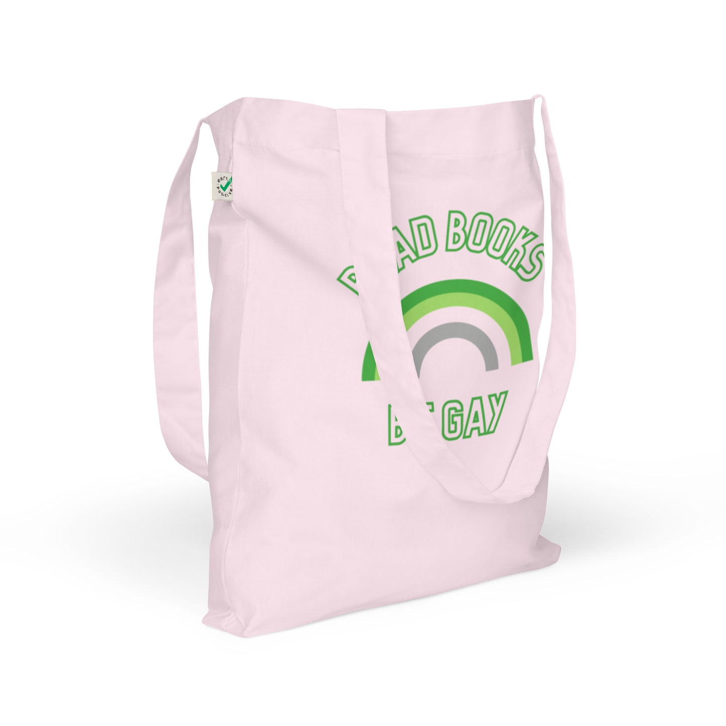 Read Books Be Gay (Aromantic Colors) Organic Fashion Tote Bag