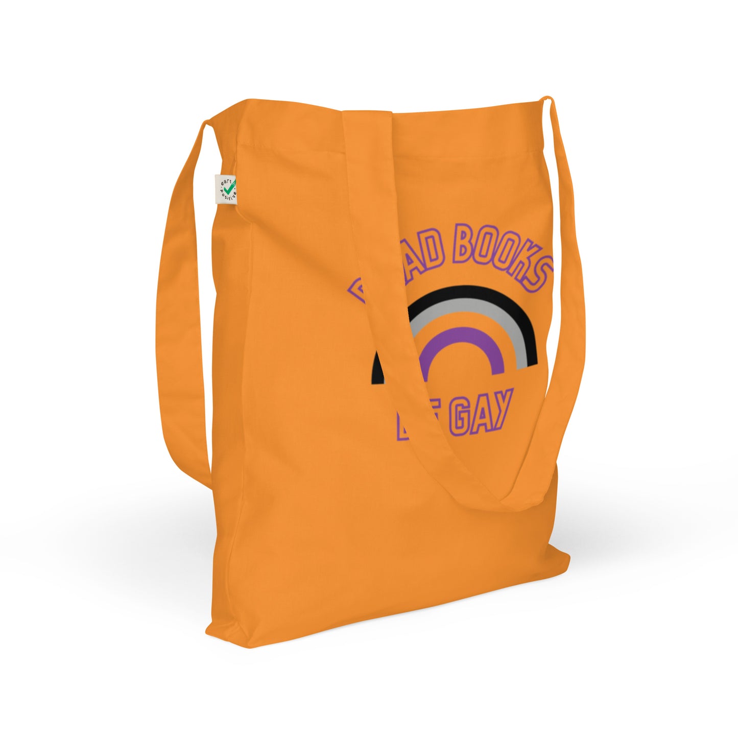 Read Books Be Gay (Asexual Colors) Organic Fashion Tote Bag