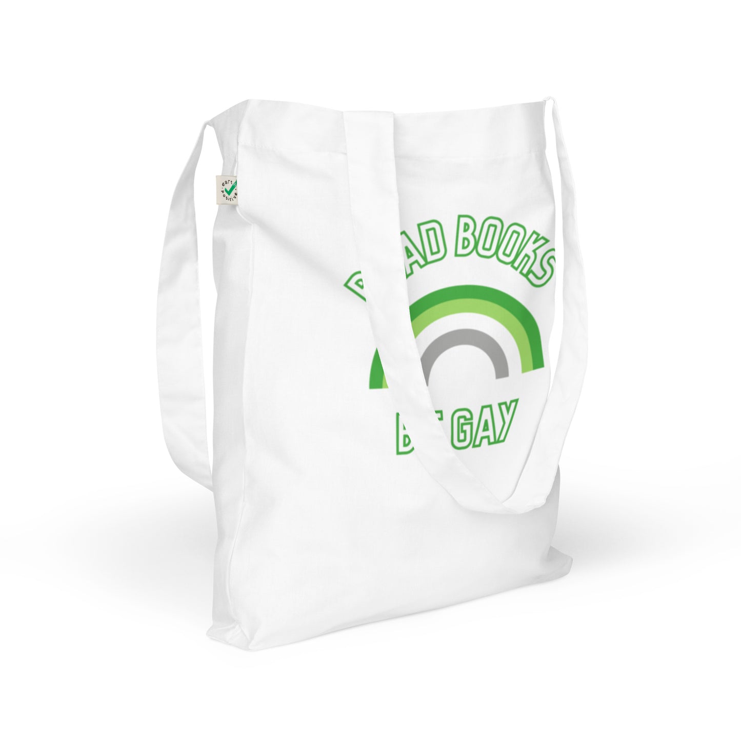 Read Books Be Gay (Aromantic Colors) Organic Fashion Tote Bag