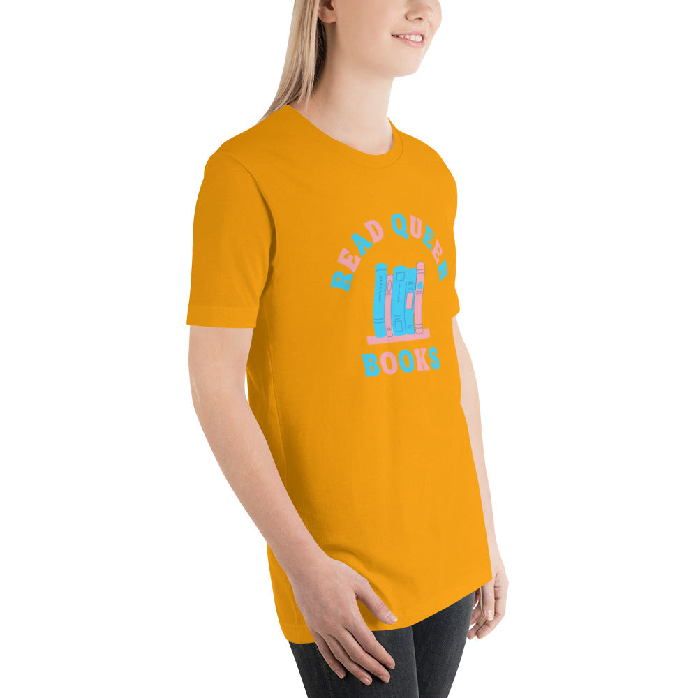 Read Queer Books Unisex T-Shirt (Transgender Colors)