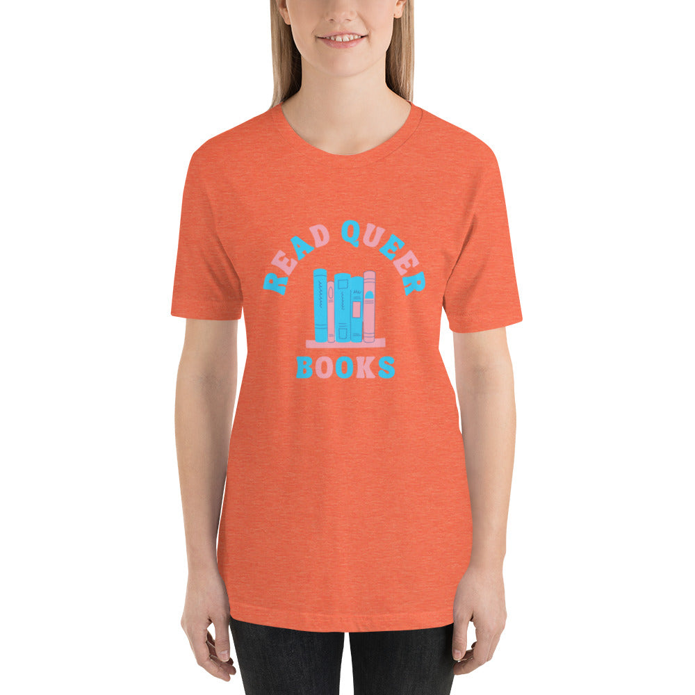Read Queer Books Unisex T-Shirt (Transgender Colors)