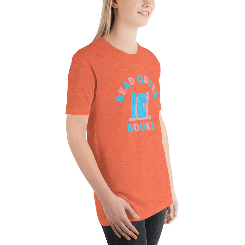 Read Queer Books Unisex T-Shirt (Transgender Colors)