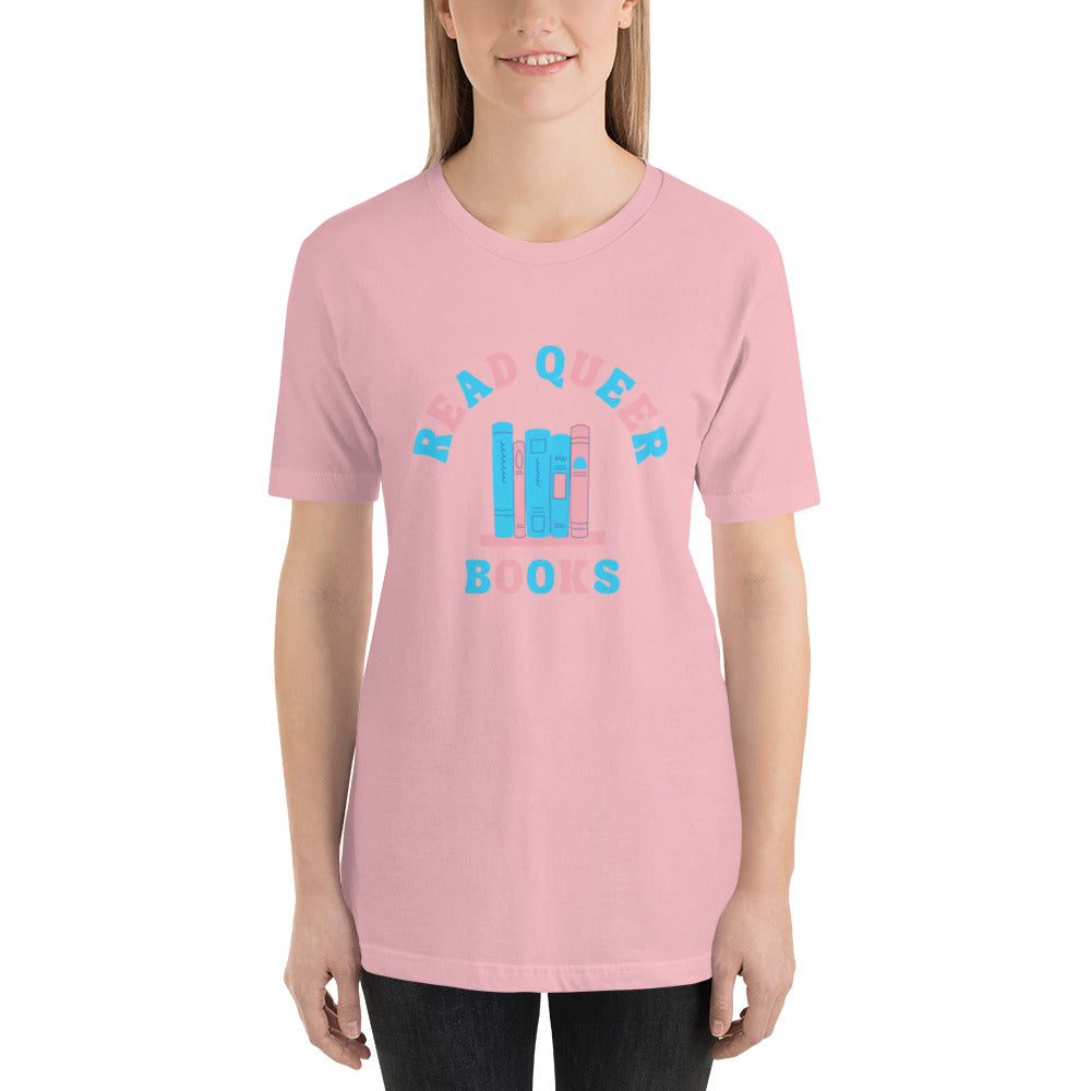 Read Queer Books Unisex T-Shirt (Transgender Colors)