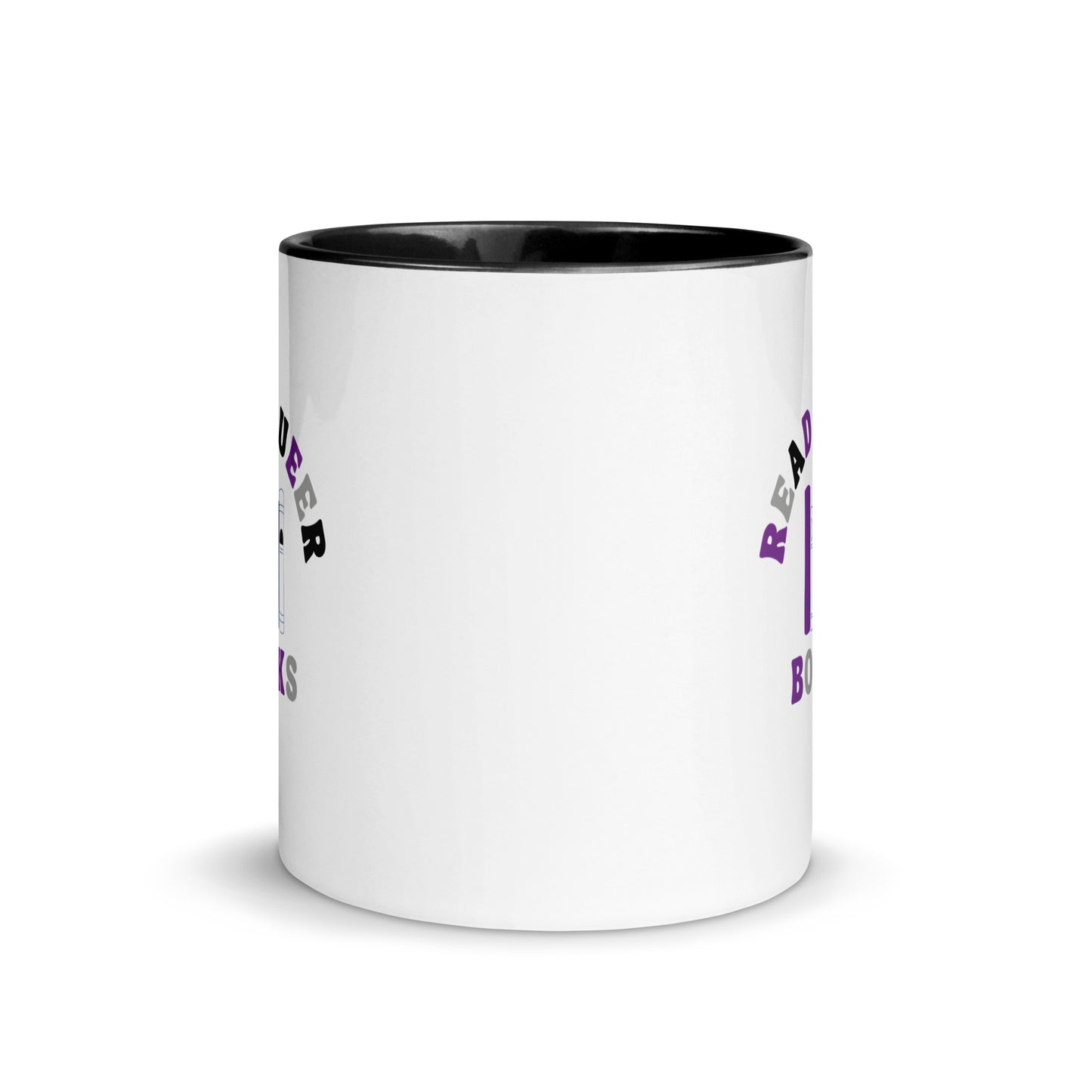 Read Queer Books (Asexual Colors) Mug with Color Inside