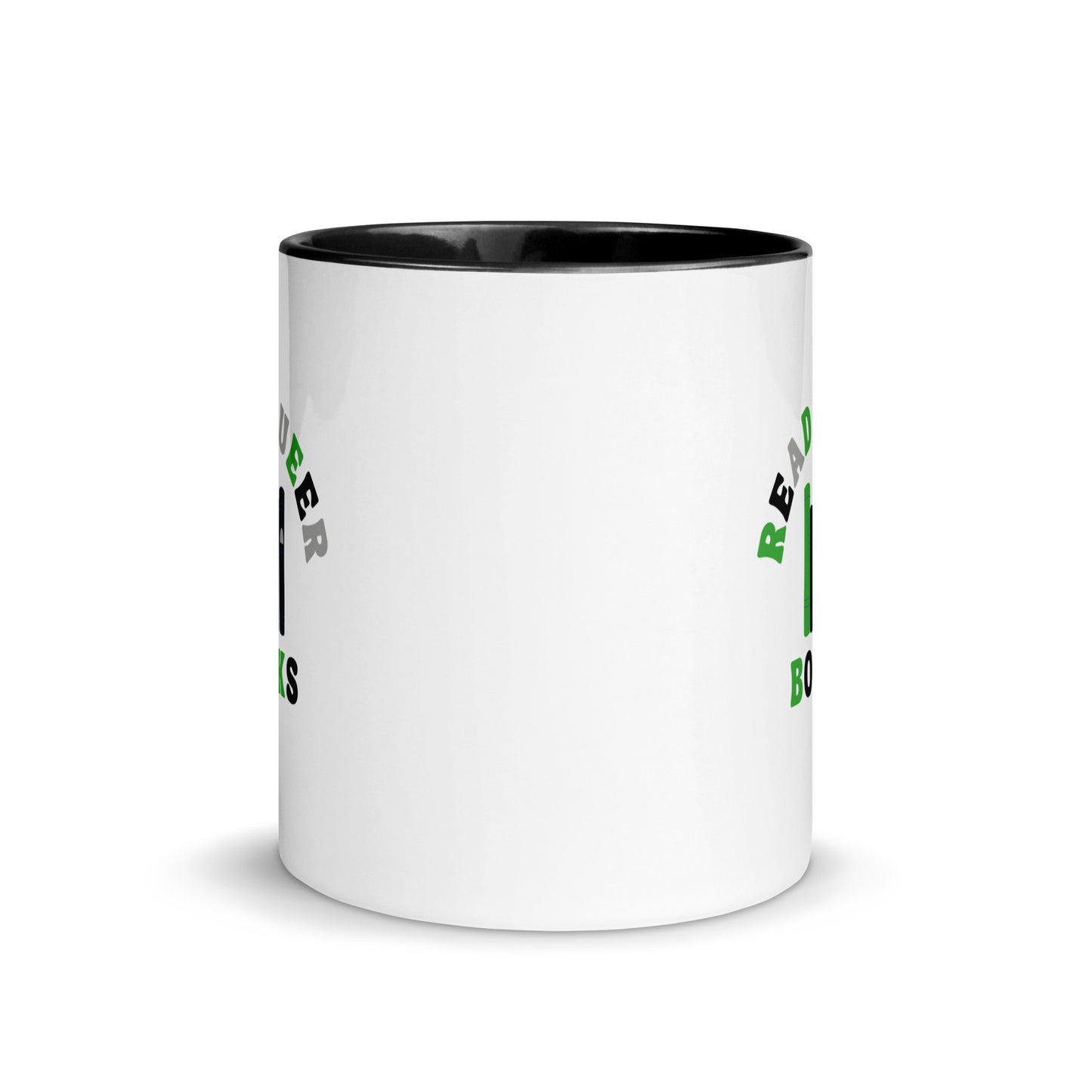 Read Queer Books (Aromantic Colors) Mug with Color Inside