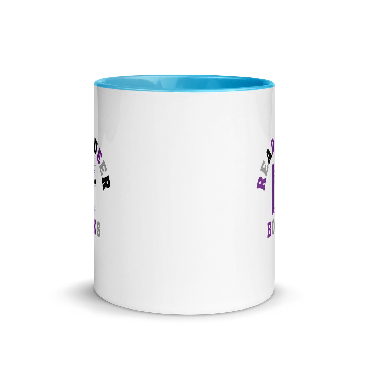 Read Queer Books (Asexual Colors) Mug with Color Inside