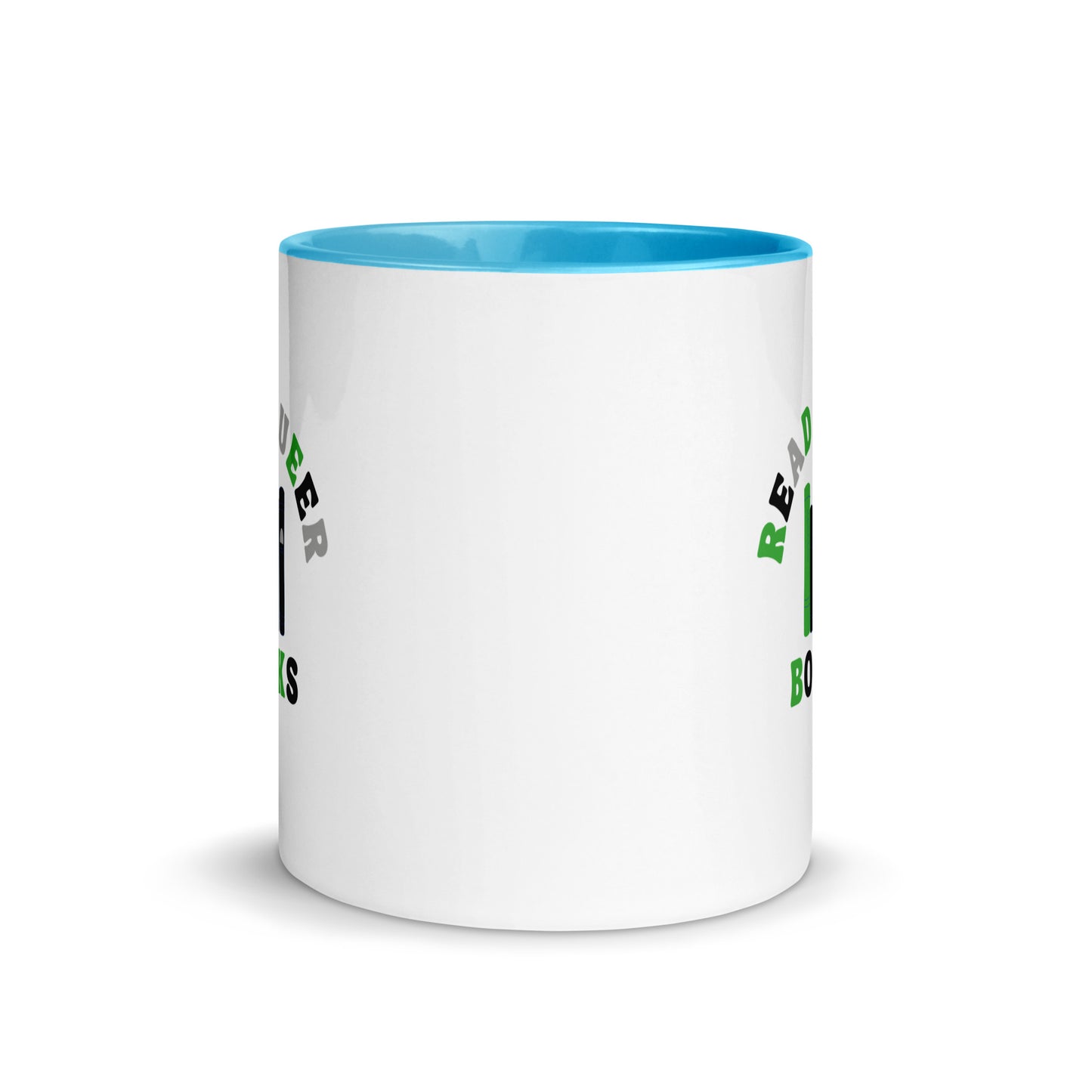 Read Queer Books (Aromantic Colors) Mug with Color Inside