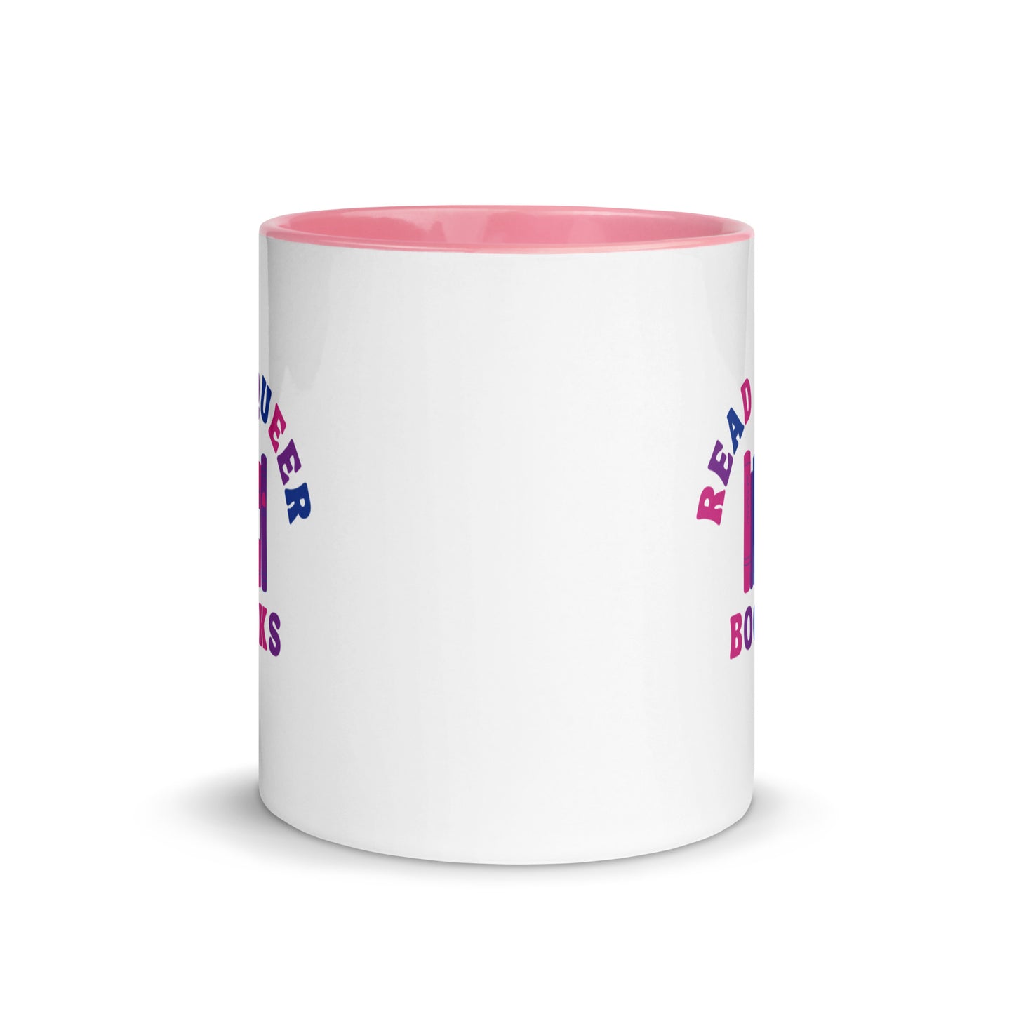 Read Queer Books (Bisexual Colors) Mug with Color Inside
