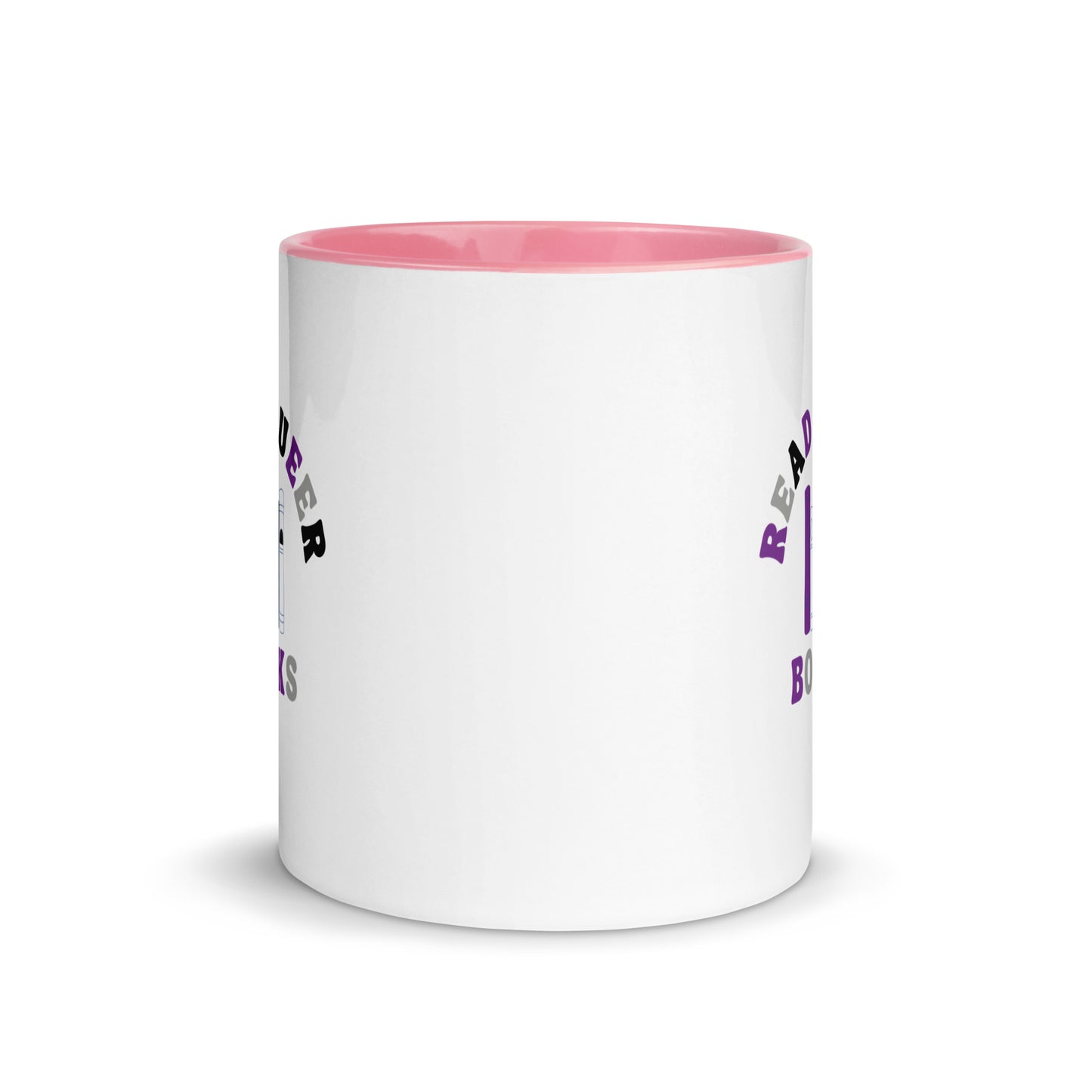 Read Queer Books (Asexual Colors) Mug with Color Inside