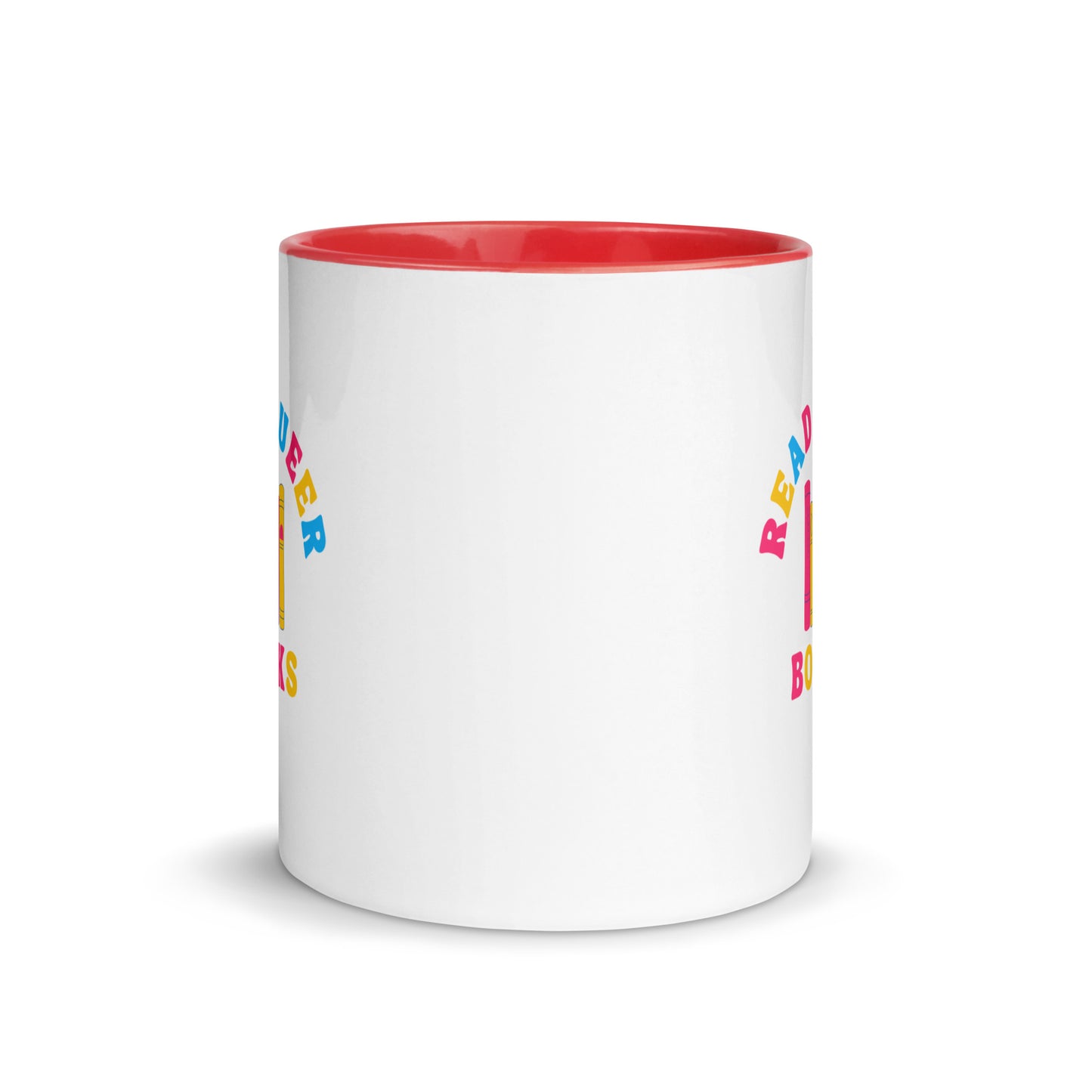 Read Queer Books (Pansexual Colors) Mug with Color Inside