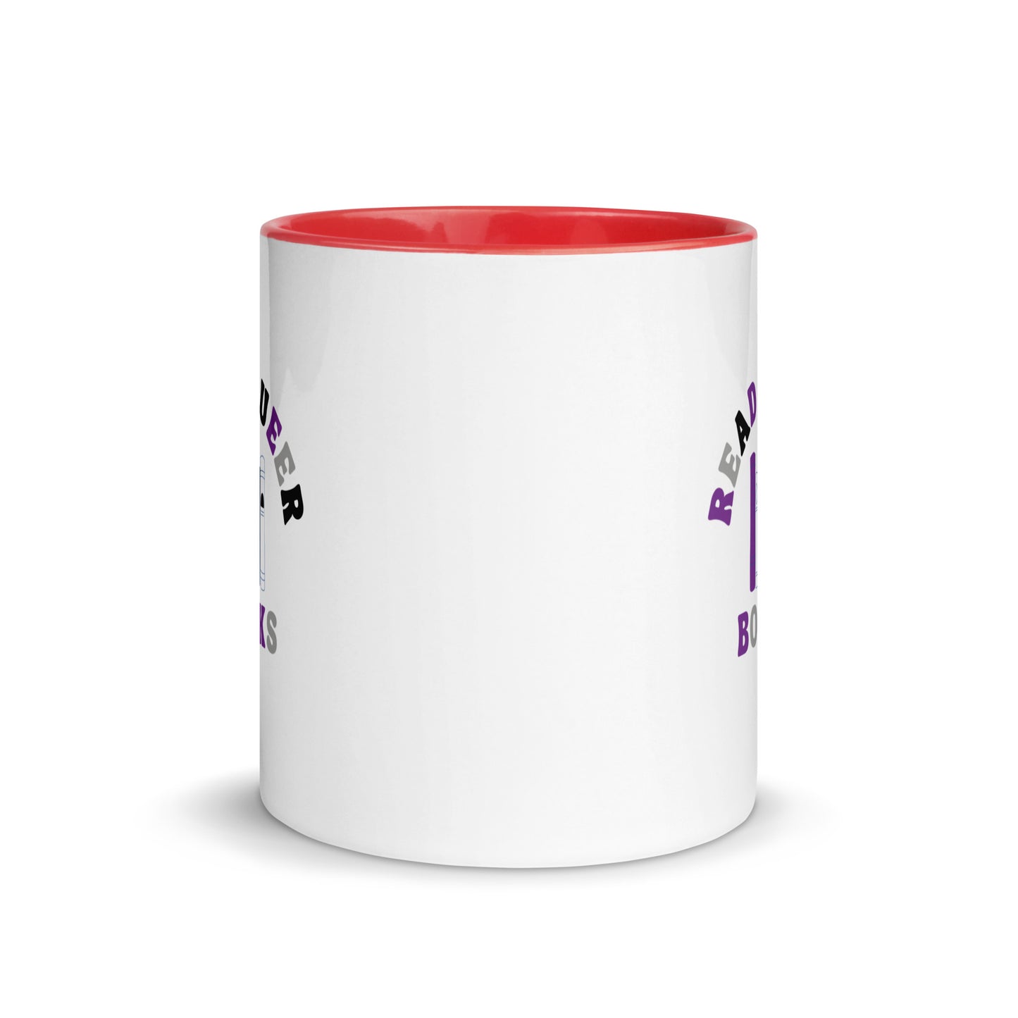 Read Queer Books (Asexual Colors) Mug with Color Inside