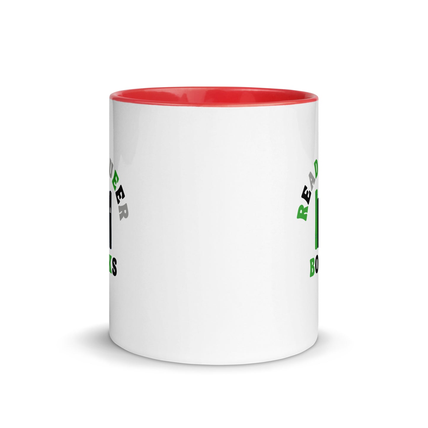 Read Queer Books (Aromantic Colors) Mug with Color Inside