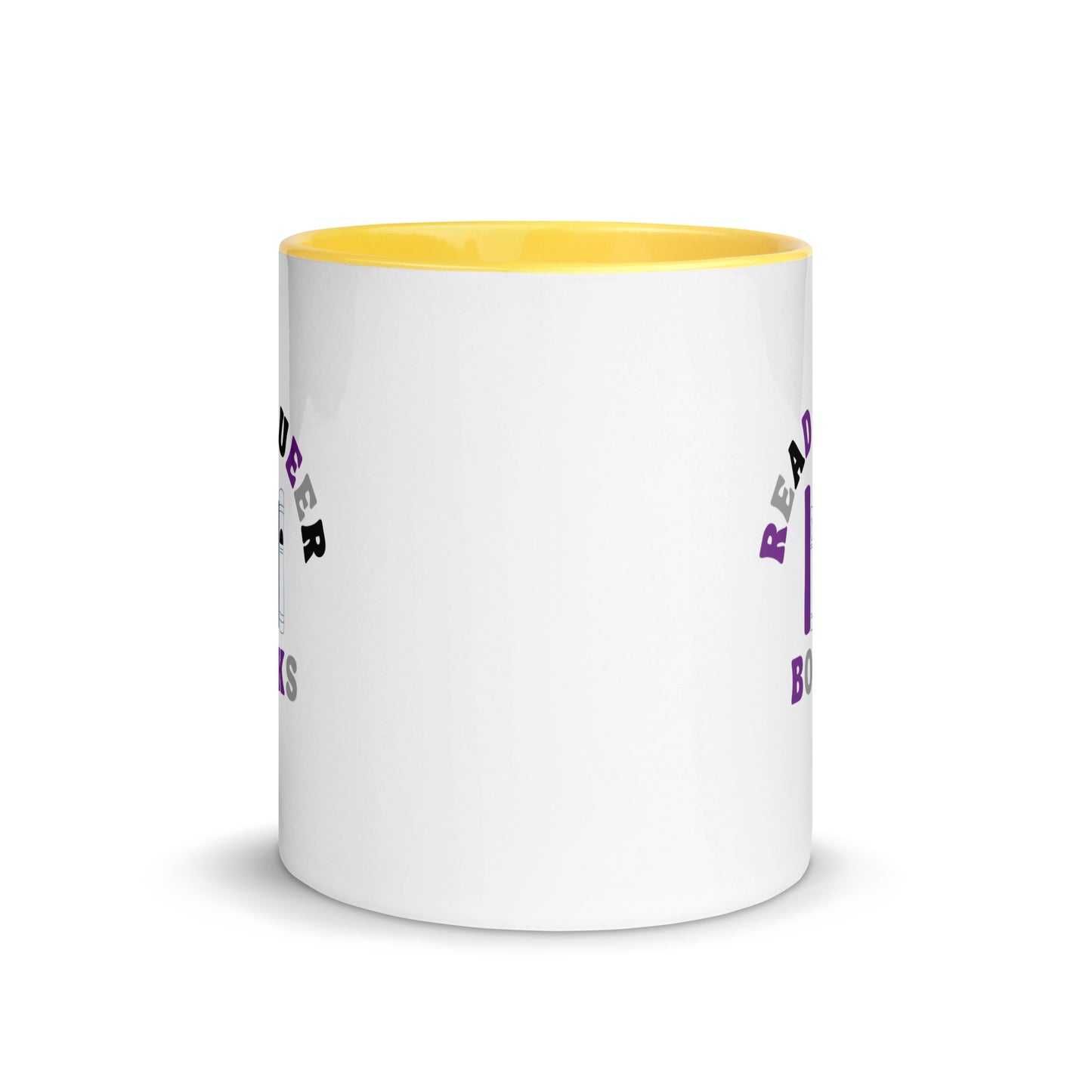 Read Queer Books (Asexual Colors) Mug with Color Inside