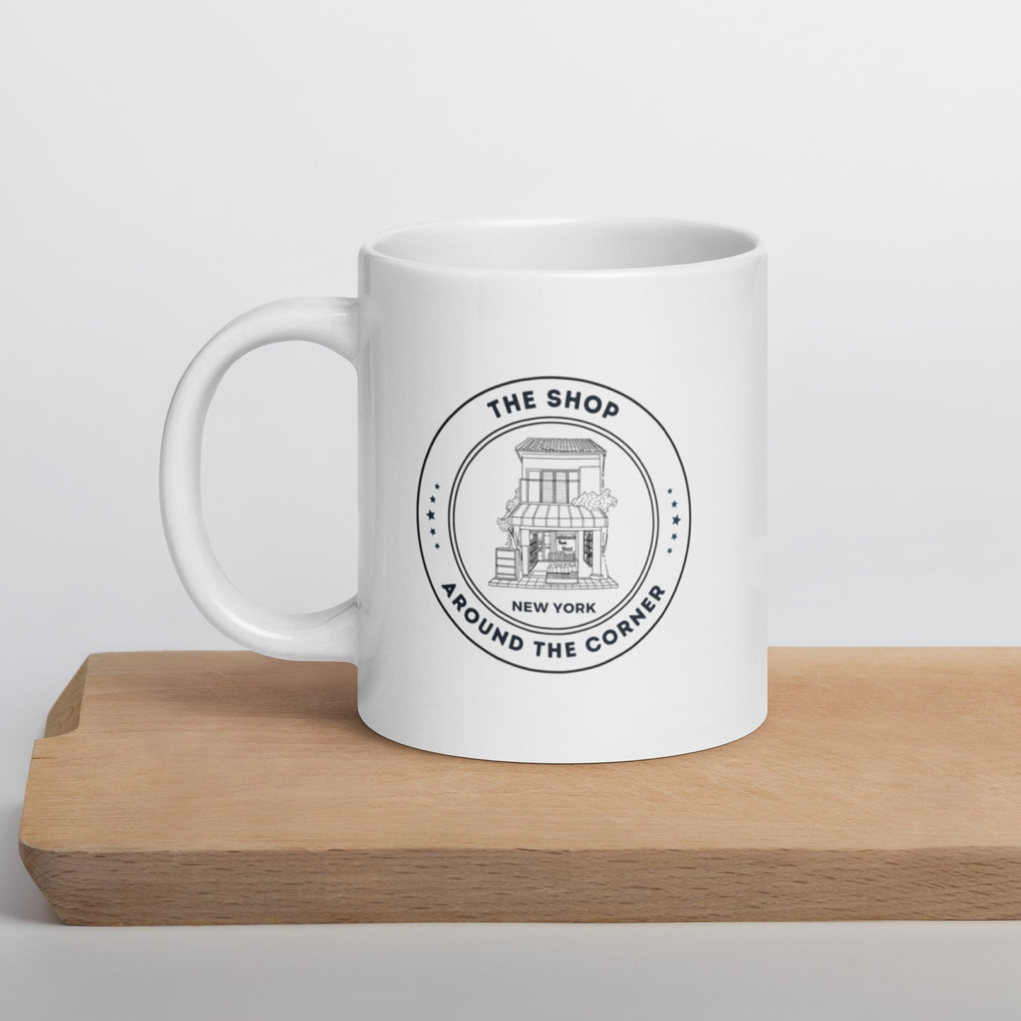 The Shop Around the Corner White Glossy Mug