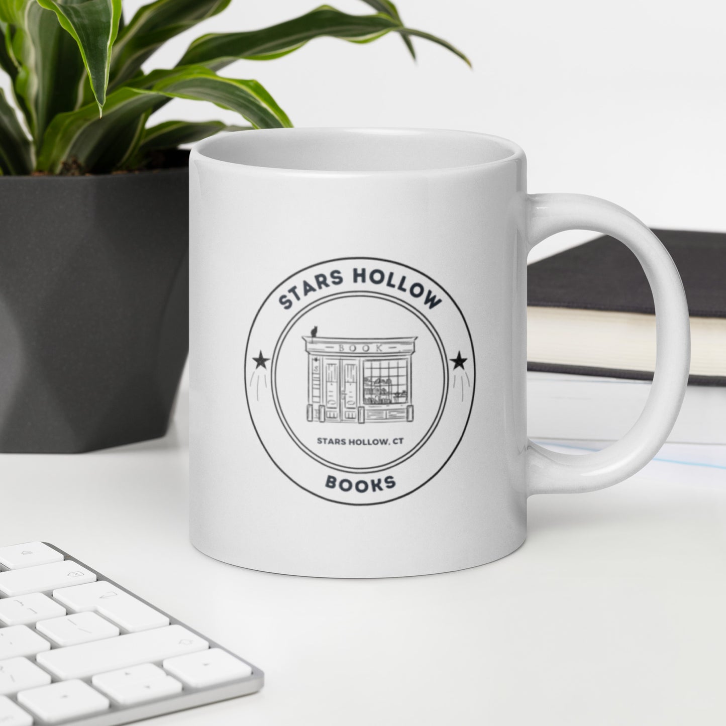 Stars Hollow Books White Glossy Mug