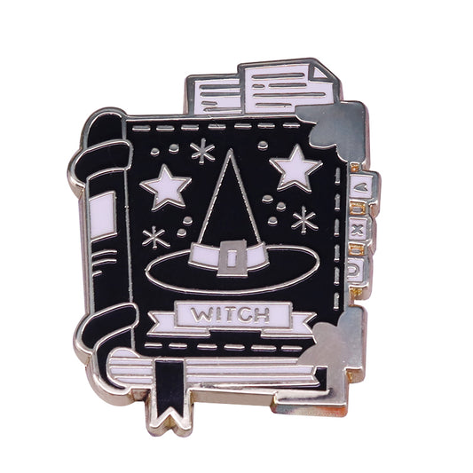 Witch Book Pin - The Spinster Librarian Shop