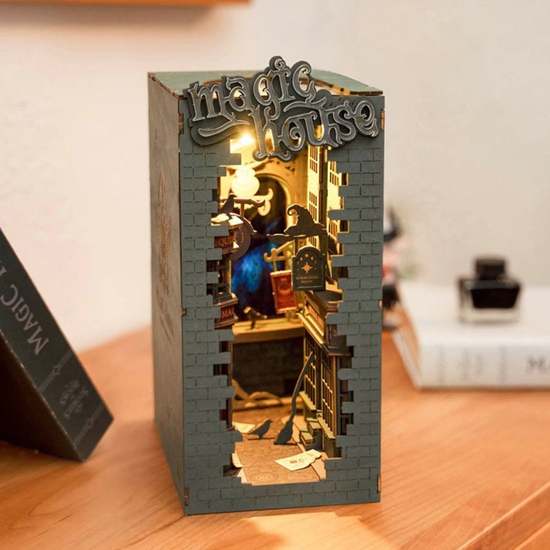 DIY Book Nook: Wooden Miniature Doll House Light For Bookshelf - The Spinster Librarian Shop