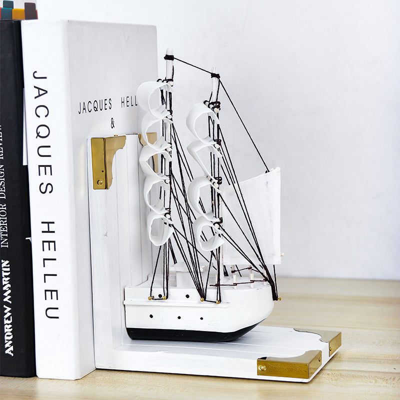 Nordic Ship Black And White Bookends - The Spinster Librarian Shop