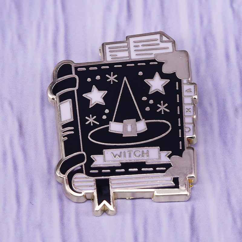 Witch Book Pin - The Spinster Librarian Shop
