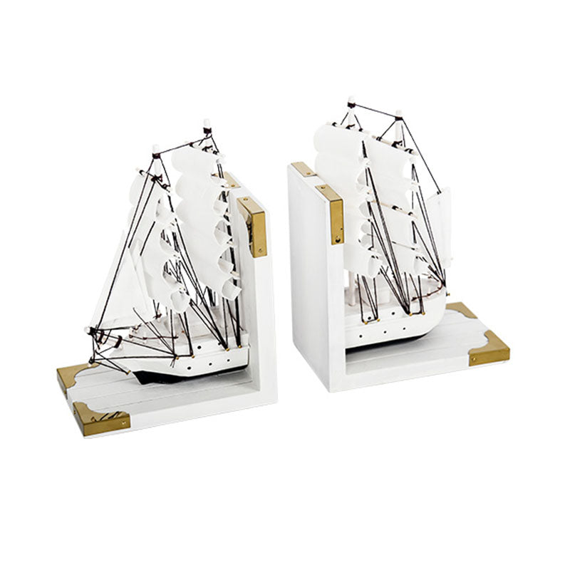 Nordic Ship Black And White Bookends - The Spinster Librarian Shop