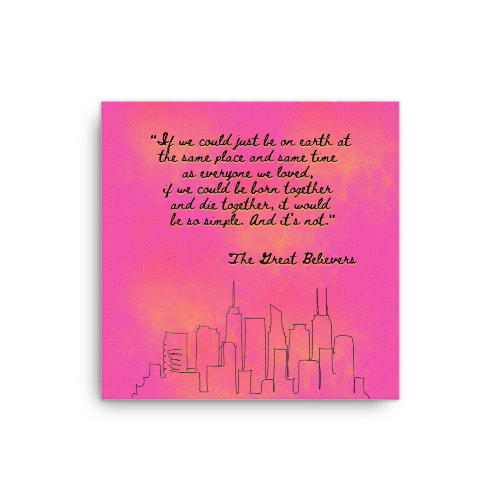 The Great Believers Canvas 12" x 12" - The Spinster Librarian Shop