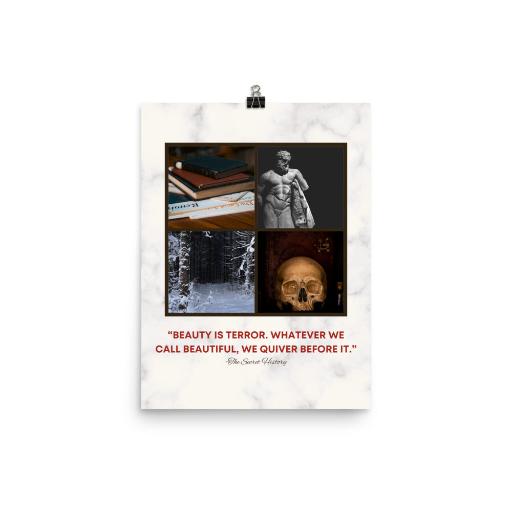 The Secret History Poster-Beauty is Terror 12" x 16" - The Spinster Librarian Shop