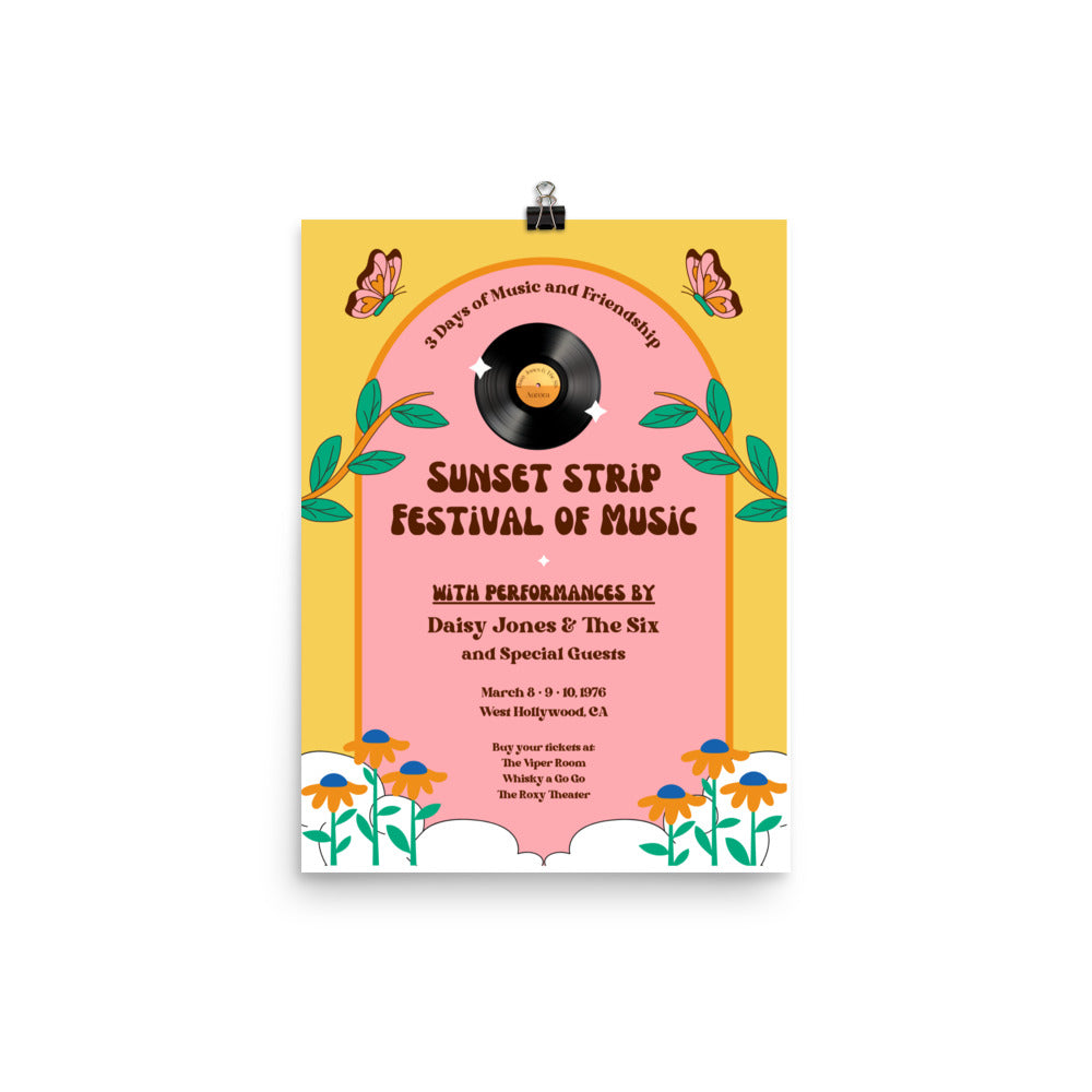 Daisy Jones and the Six Poster 12" x 16" - The Spinster Librarian Shop