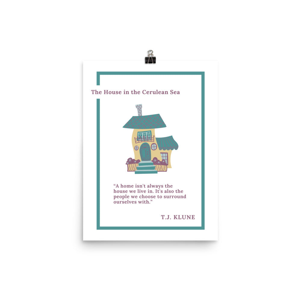 The House in the Cerulean Sea Poster 12" x 16" - The Spinster Librarian Shop
