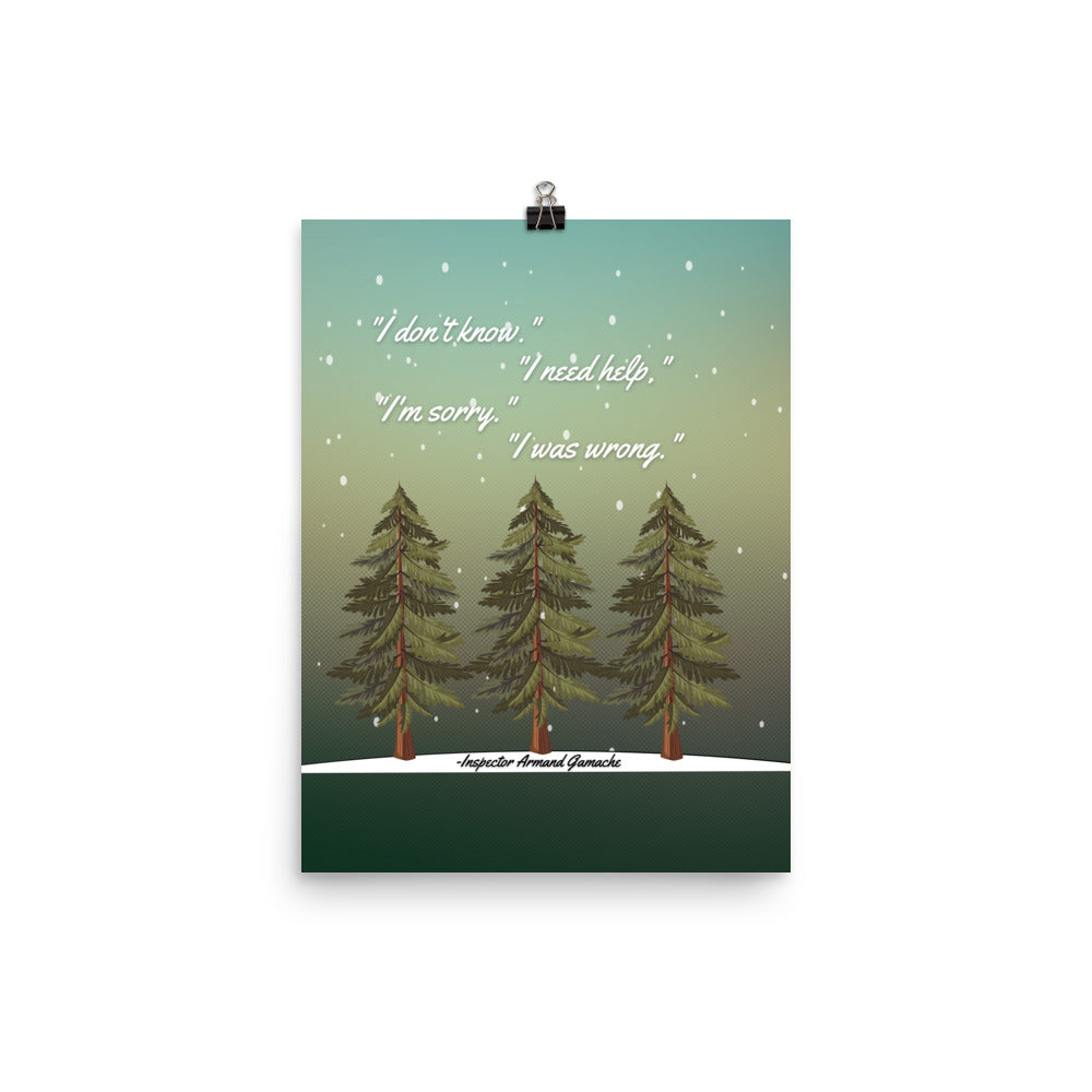 Inspector Gamache Three Pines Poster 12" x 16" - The Spinster Librarian Shop