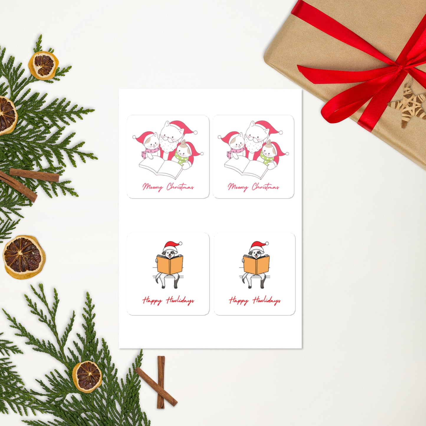 Holiday Animal Sticker Sheet - The Spinster Librarian Shop