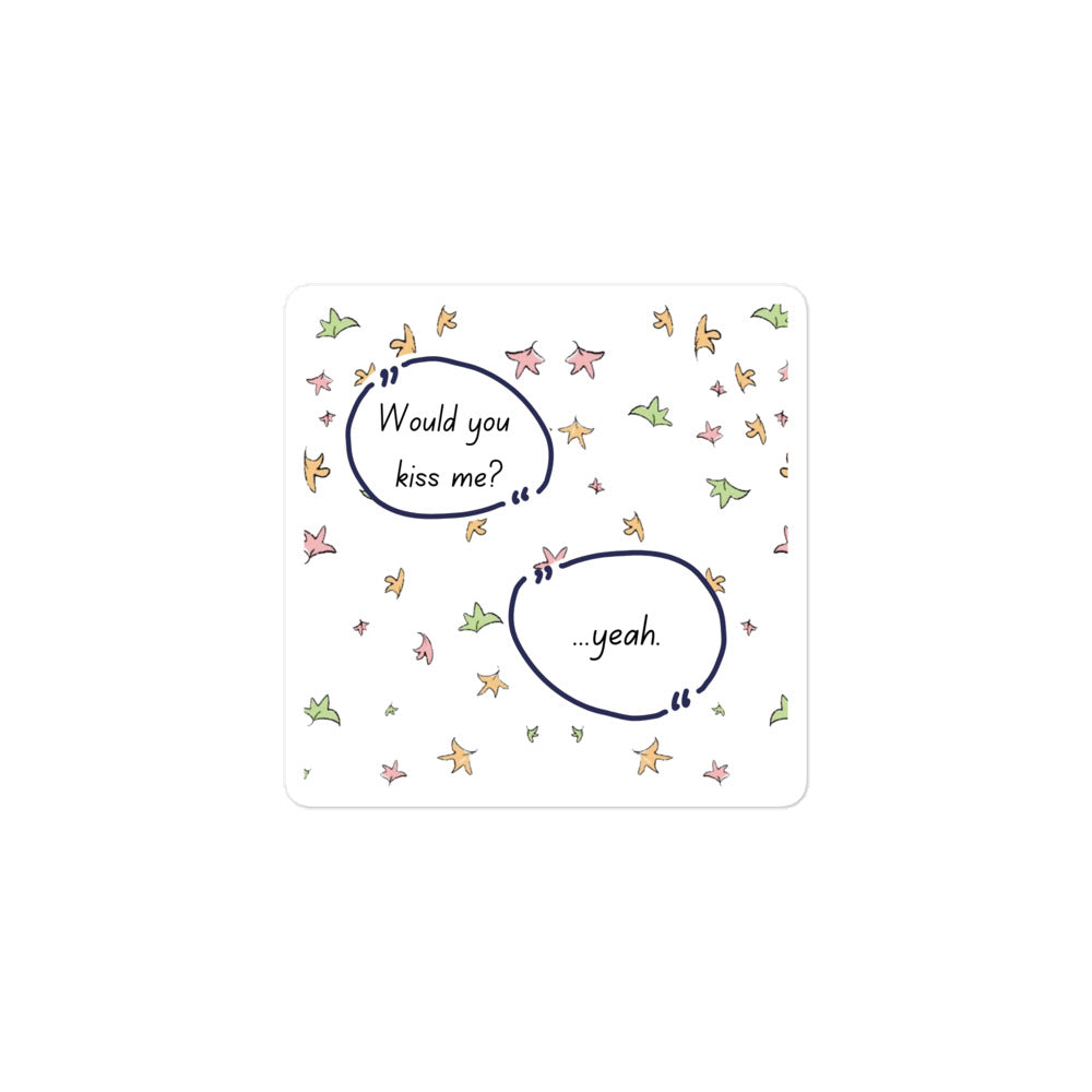 Heartstopper: Kiss Me Sticker 3"x3" - The Spinster Librarian Shop