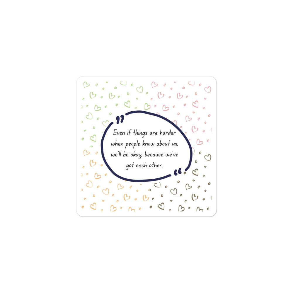 Heartstopper: We've Got Each Other Sticker 3"x3" - The Spinster Librarian Shop