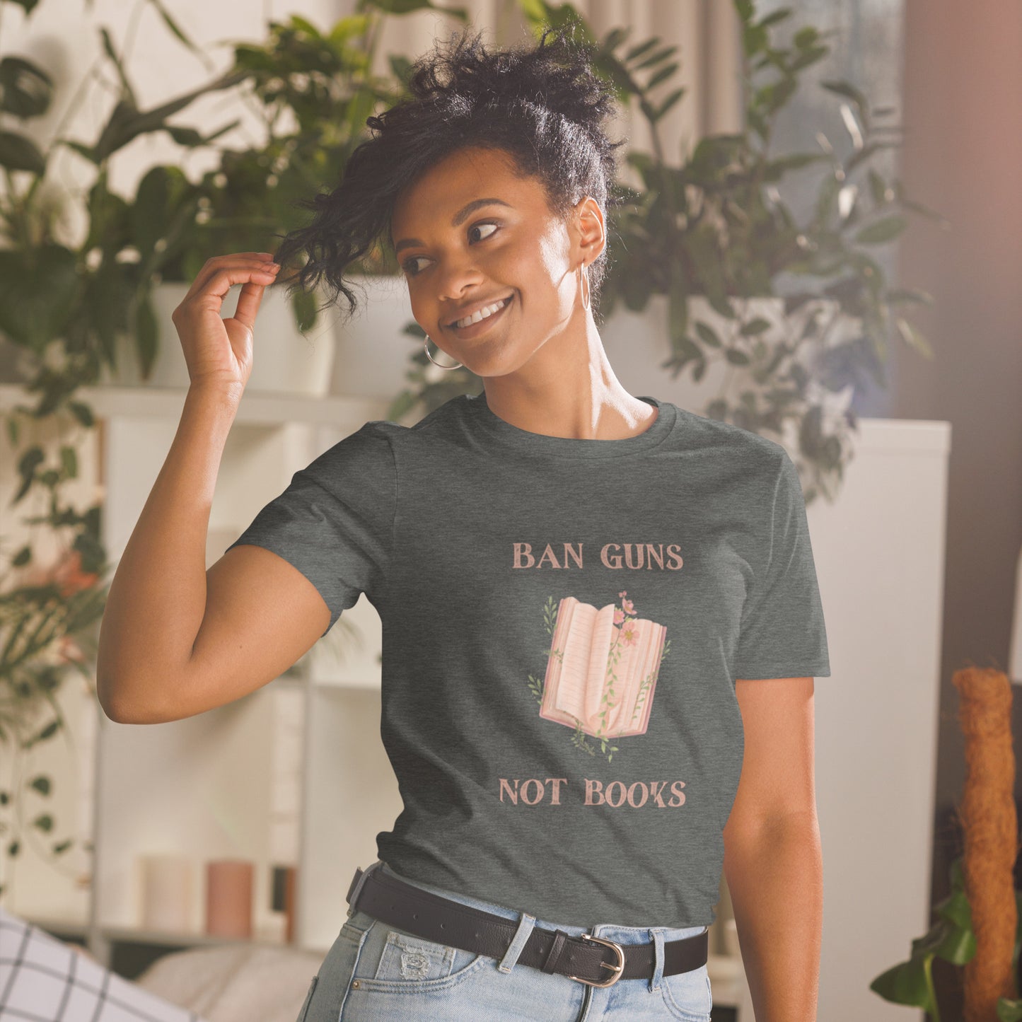 Ban Guns Not Books Short-Sleeve Unisex T-Shirt - The Spinster Librarian Shop
