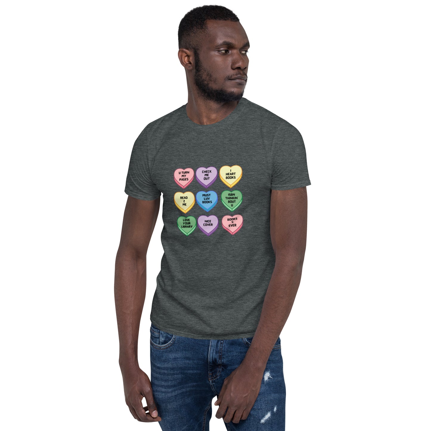 Candy Hearts Short-Sleeve Unisex T-Shirt - The Spinster Librarian Shop