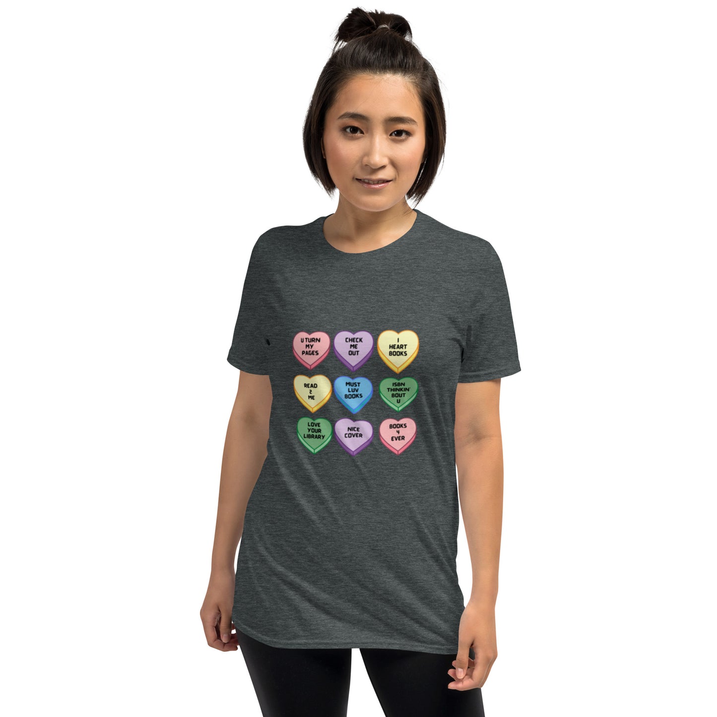 Candy Hearts Short-Sleeve Unisex T-Shirt - The Spinster Librarian Shop