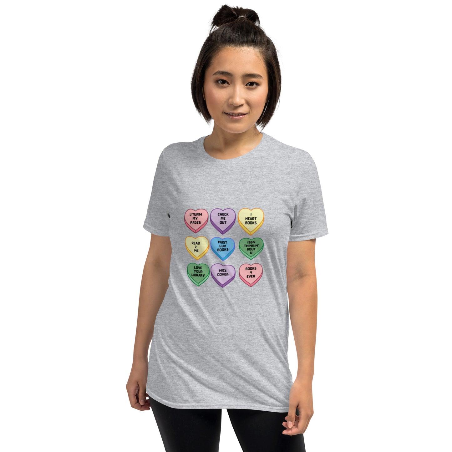 Candy Hearts Short-Sleeve Unisex T-Shirt - The Spinster Librarian Shop