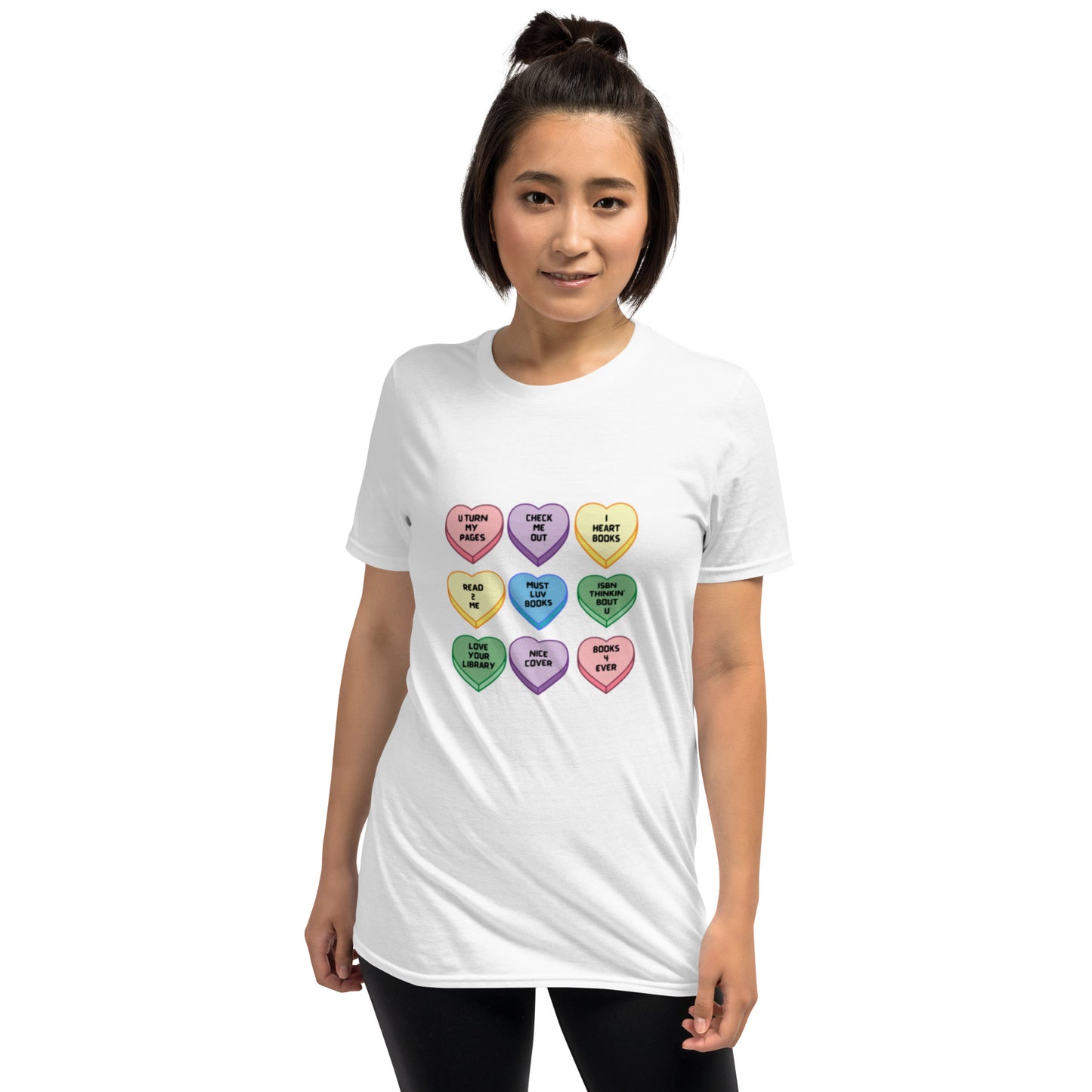 Candy Hearts Short-Sleeve Unisex T-Shirt - The Spinster Librarian Shop