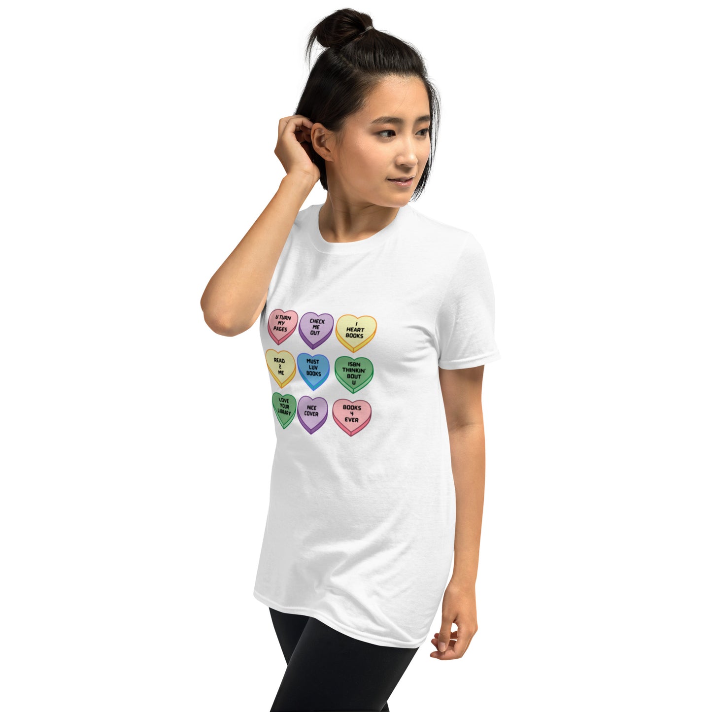 Candy Hearts Short-Sleeve Unisex T-Shirt - The Spinster Librarian Shop