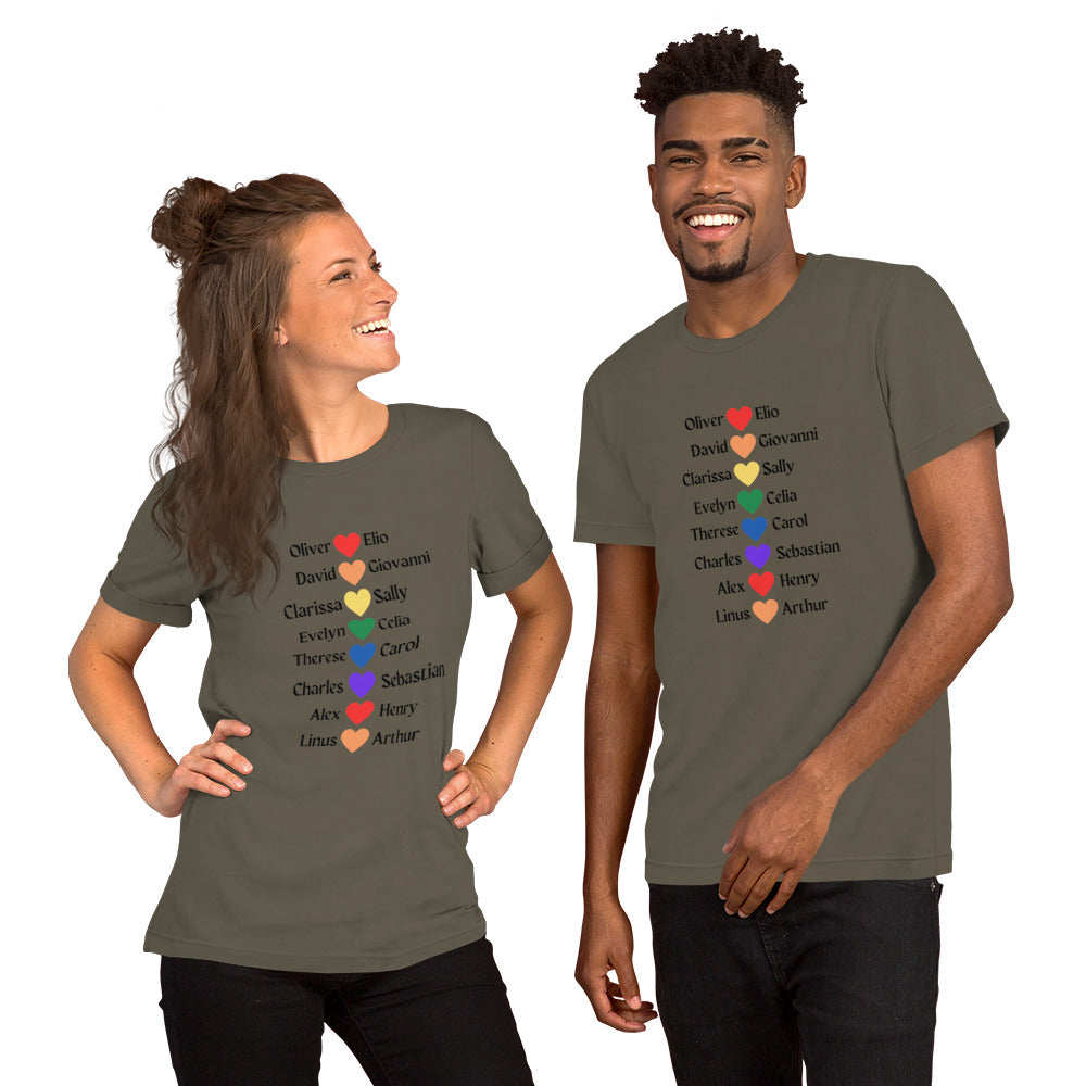 Literary Couples-LGBTQ+ Unisex T-shirt - The Spinster Librarian Shop