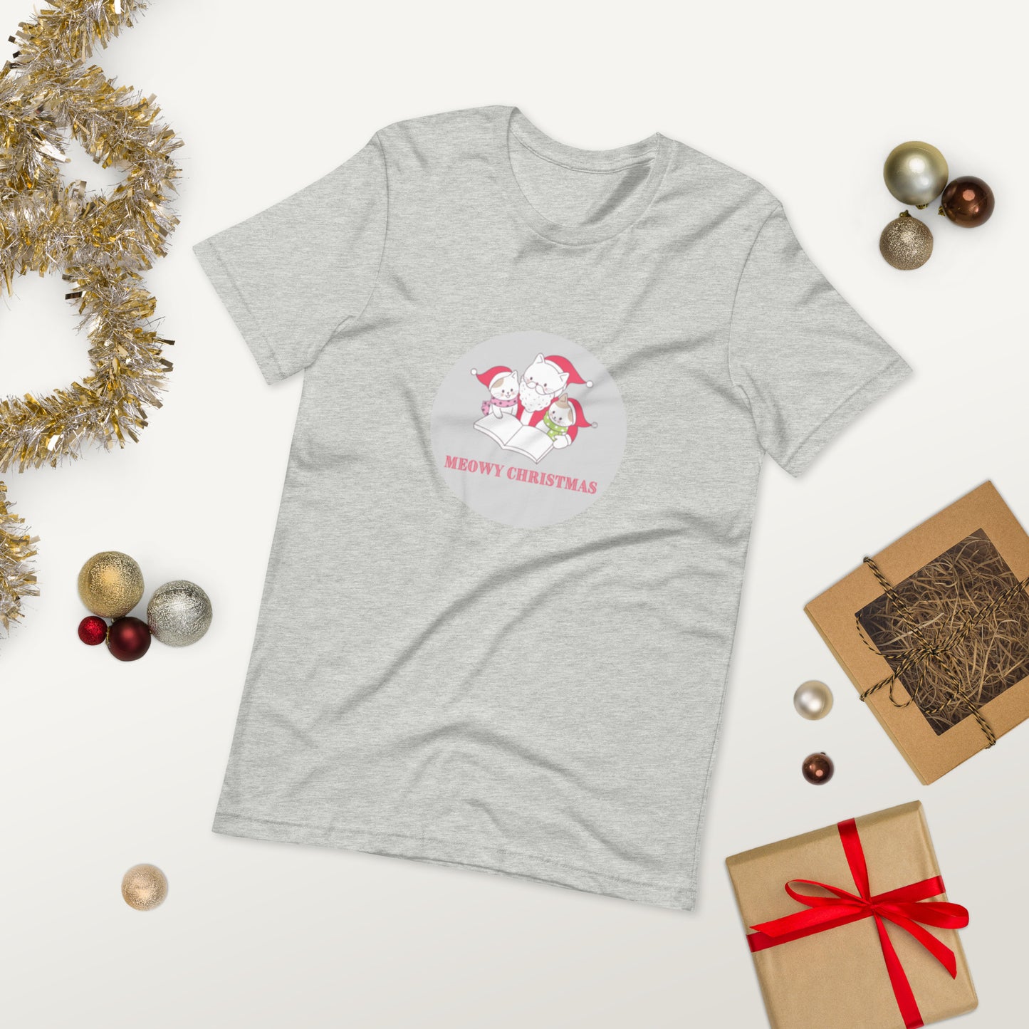 Meowy Christmas Unisex T-Shirt - The Spinster Librarian Shop