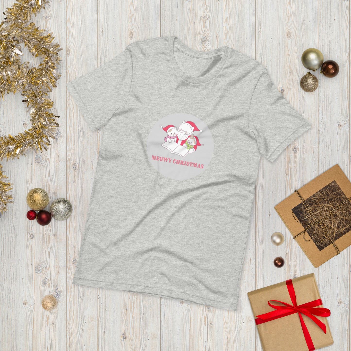 Meowy Christmas Unisex T-Shirt - The Spinster Librarian Shop