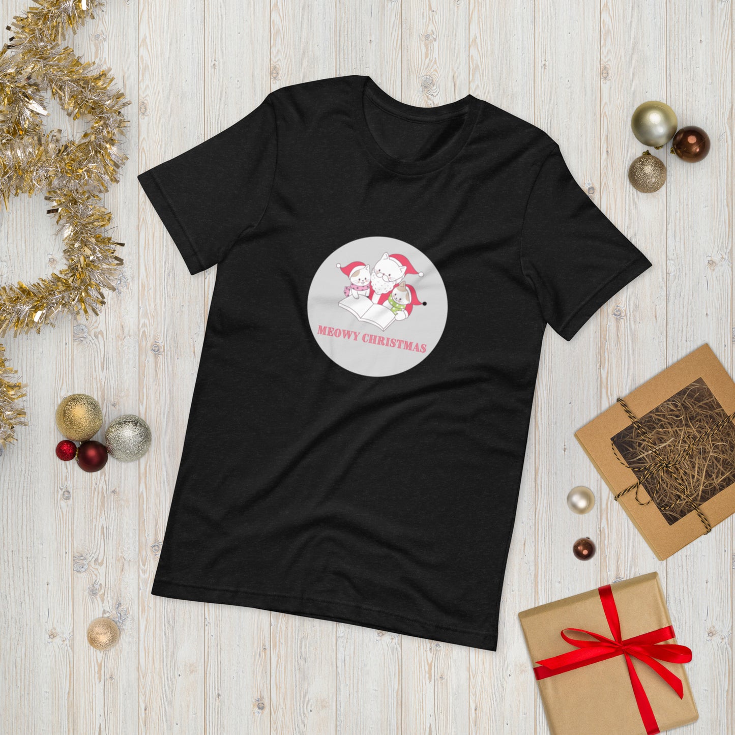 Meowy Christmas Unisex T-Shirt - The Spinster Librarian Shop