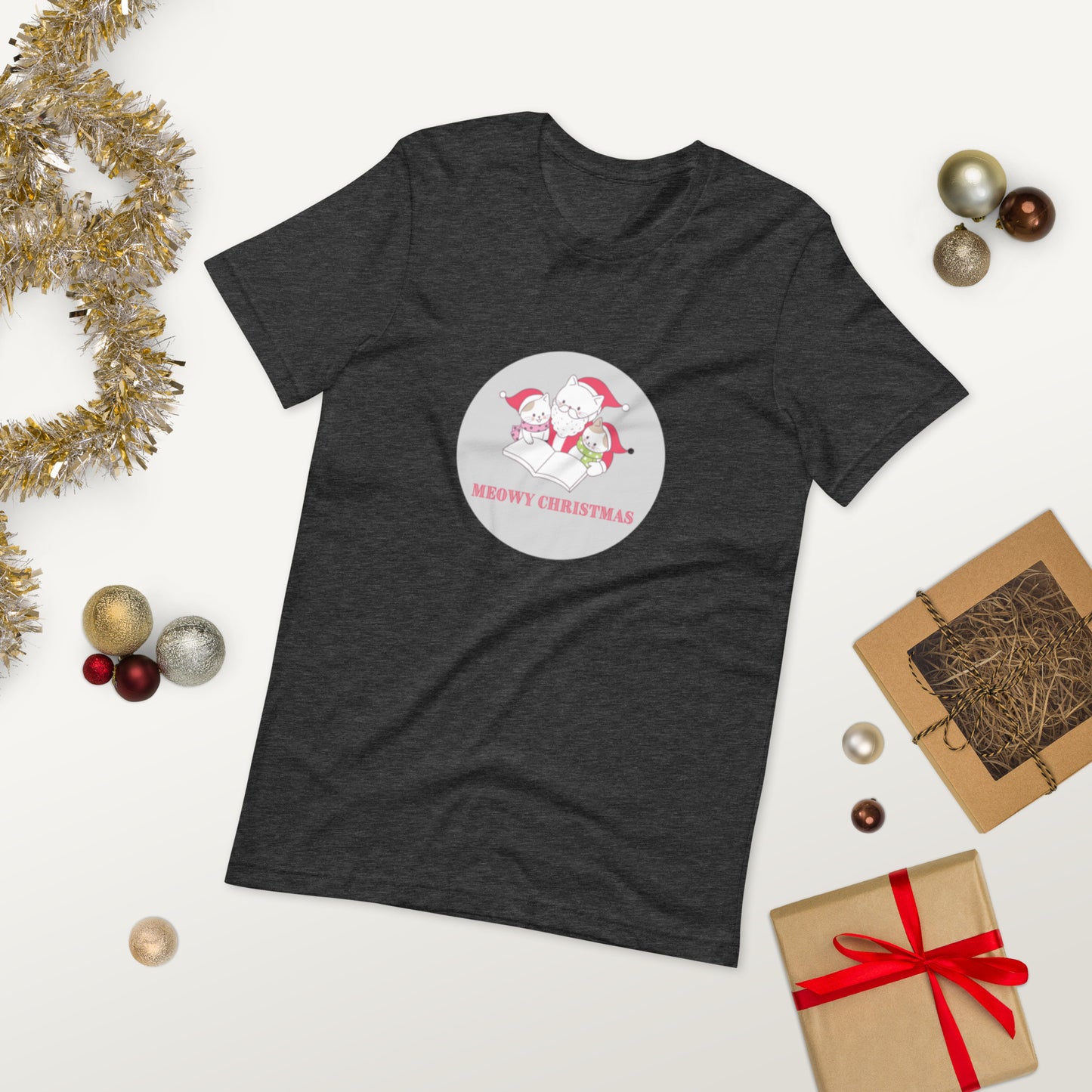 Meowy Christmas Unisex T-Shirt - The Spinster Librarian Shop