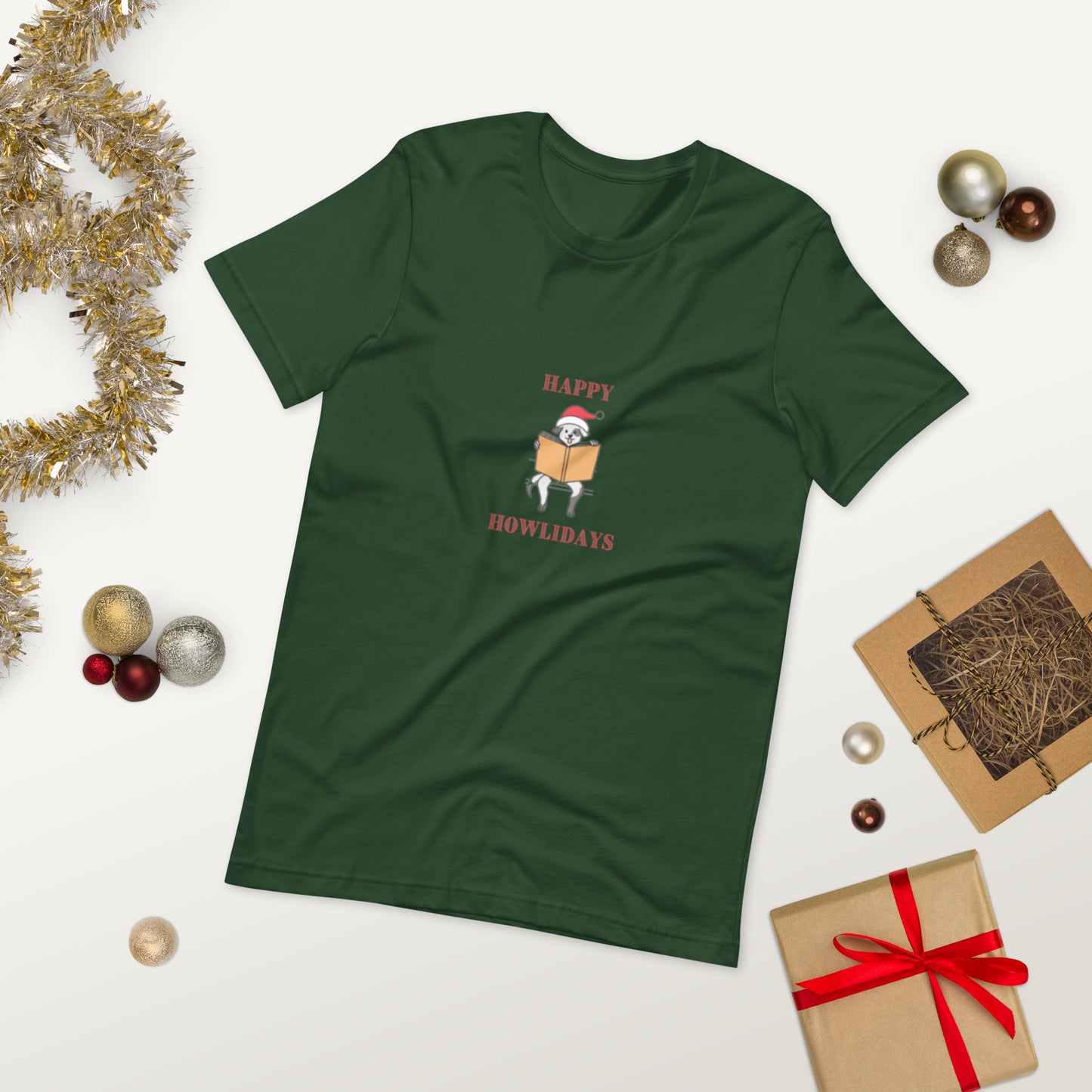 Happy Howlidays Unisex T-Shirt - The Spinster Librarian Shop