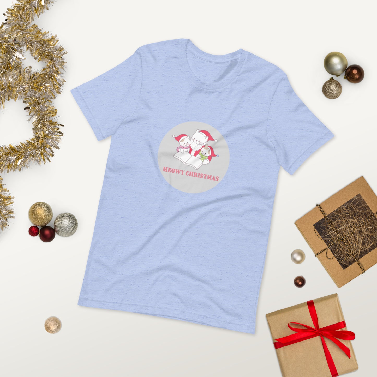 Meowy Christmas Unisex T-Shirt - The Spinster Librarian Shop