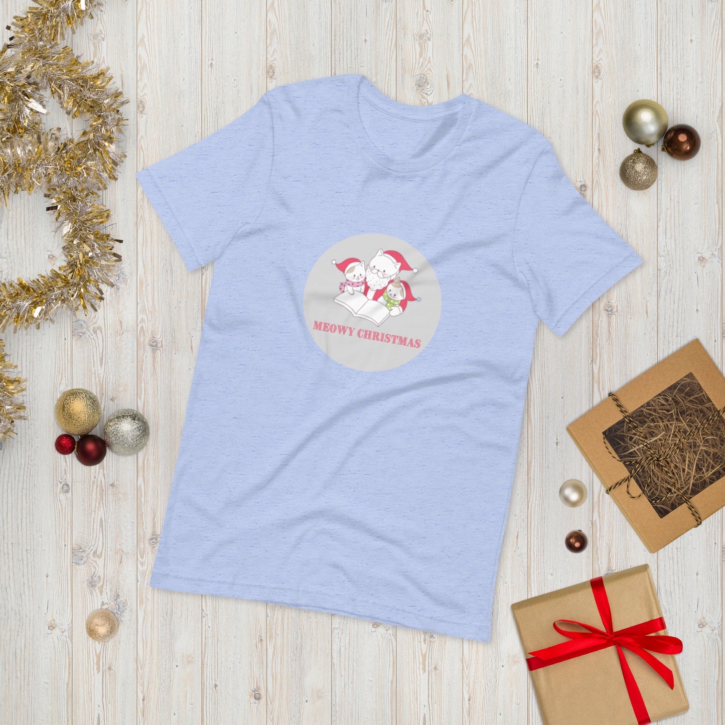 Meowy Christmas Unisex T-Shirt - The Spinster Librarian Shop