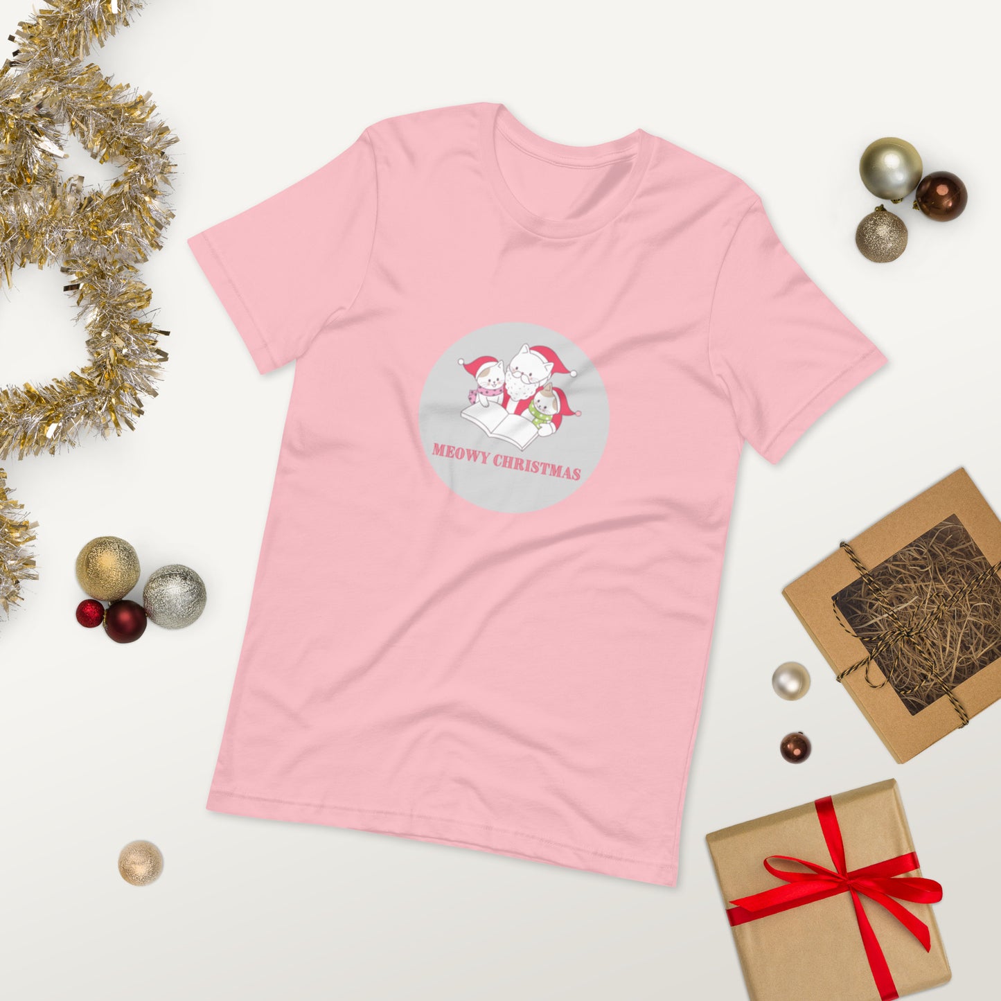 Meowy Christmas Unisex T-Shirt - The Spinster Librarian Shop